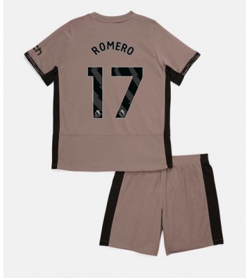 Tottenham Hotspur Cristian Romero #17 Tredje trøje Børn 2023-24 Kort ærmer (+ korte bukser)